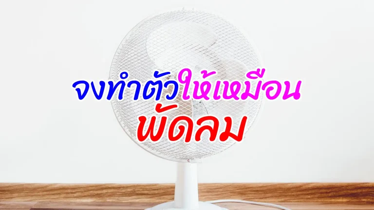 จงทำตัวให้เหมือนพัดลม